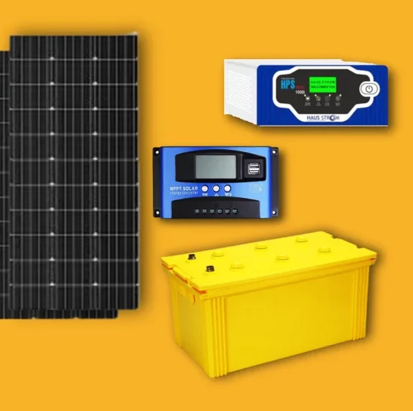 1.5kva/24v Inverter + Two 220ah tubular battery + 300Watt Solar Panel (4) + 60ah Charger Controller