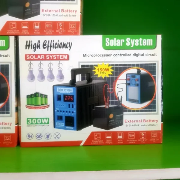 Simply Solar 300W Inverter AC/DC Portable Solar Powered Generator with Solar Panel