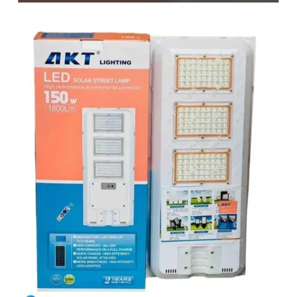 AKT 150W Solar Street Light with Integrated Panel | AKT150