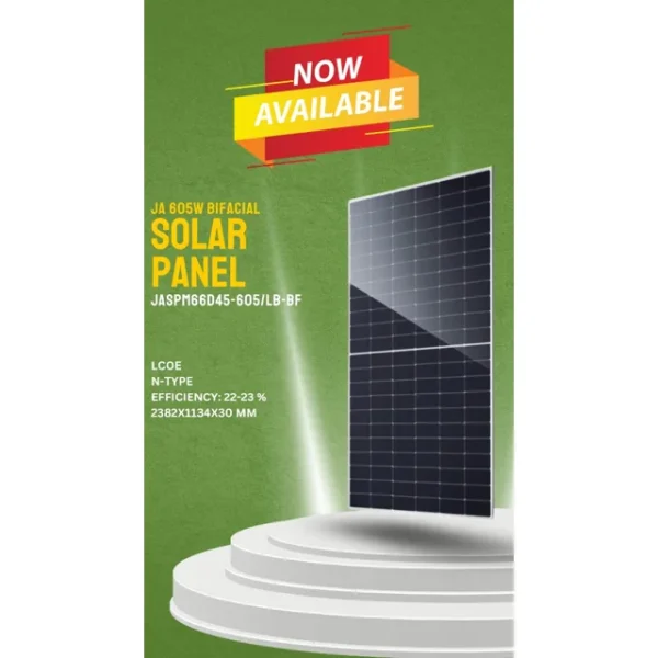 JA Bifacial Monocrystalline Solar Panel | 66D45-605/LB-BF